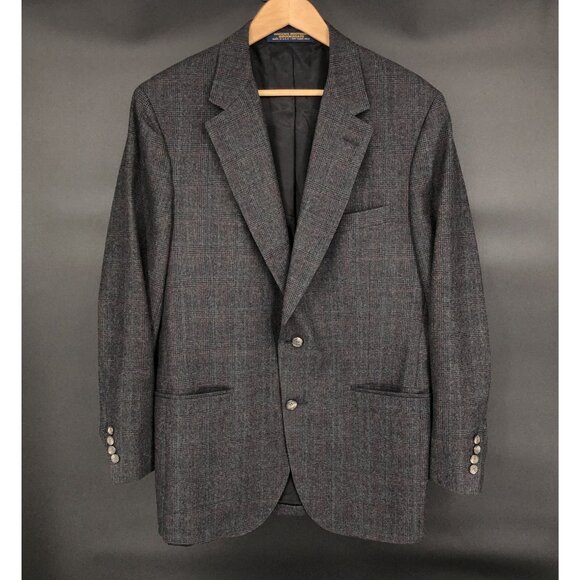 Brooks Brothers Other - Brooks Brothers BrooksGate Mens 100% Wool Glen Plaid Blazer 41R Gray Old Money